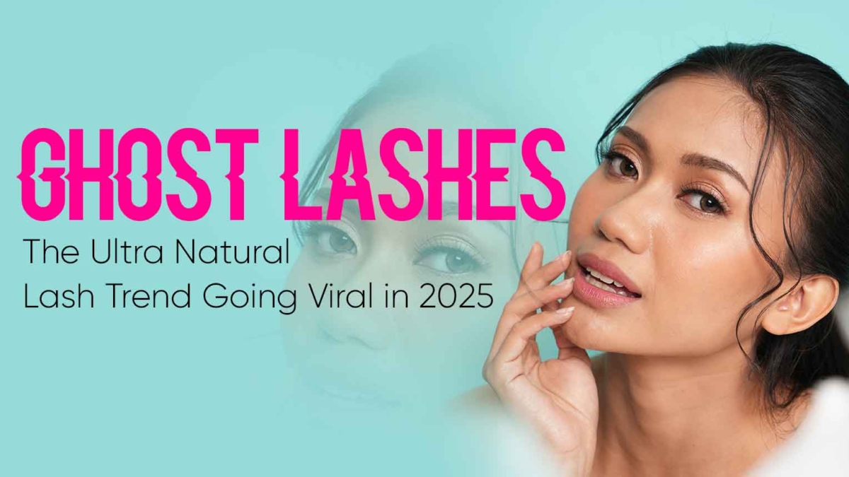Natural beauty look using ghost lashes for soft definition